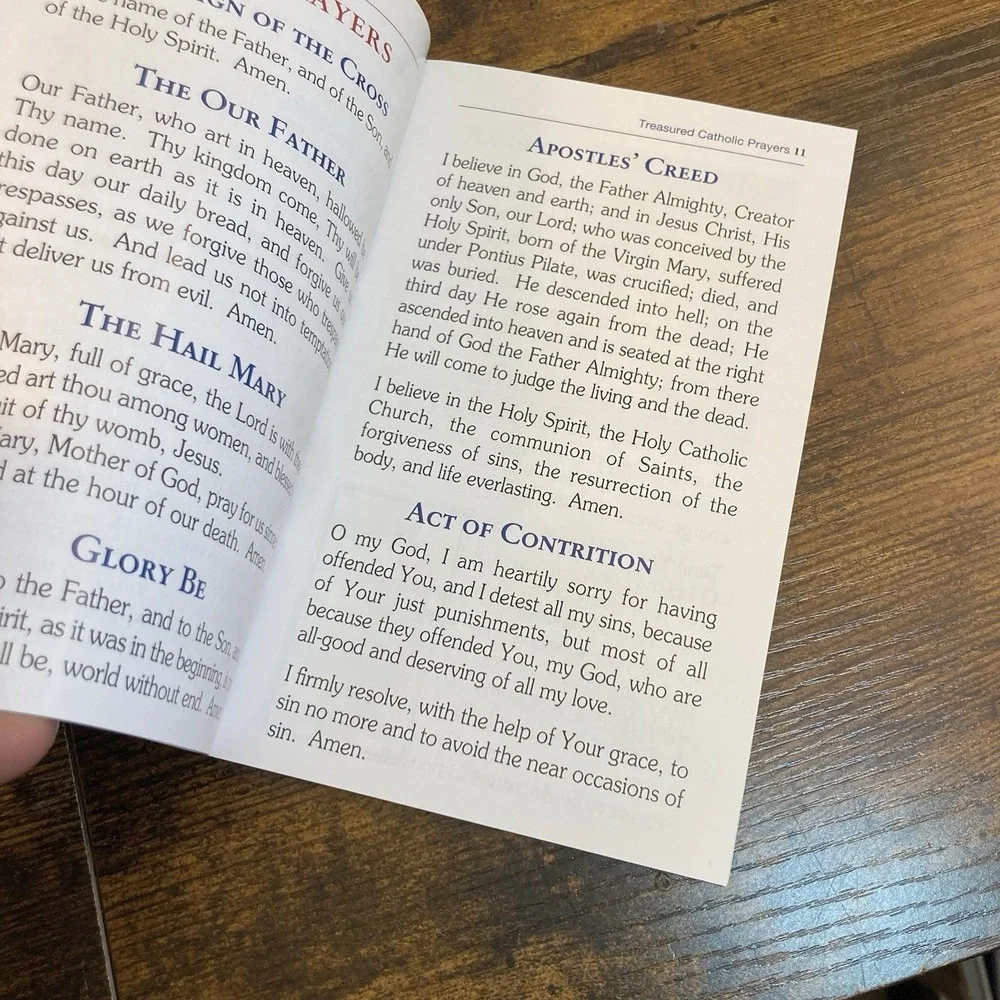 My Treasured Catholic Prayers Sisters of Charity Booklet Dark Blue Catholic